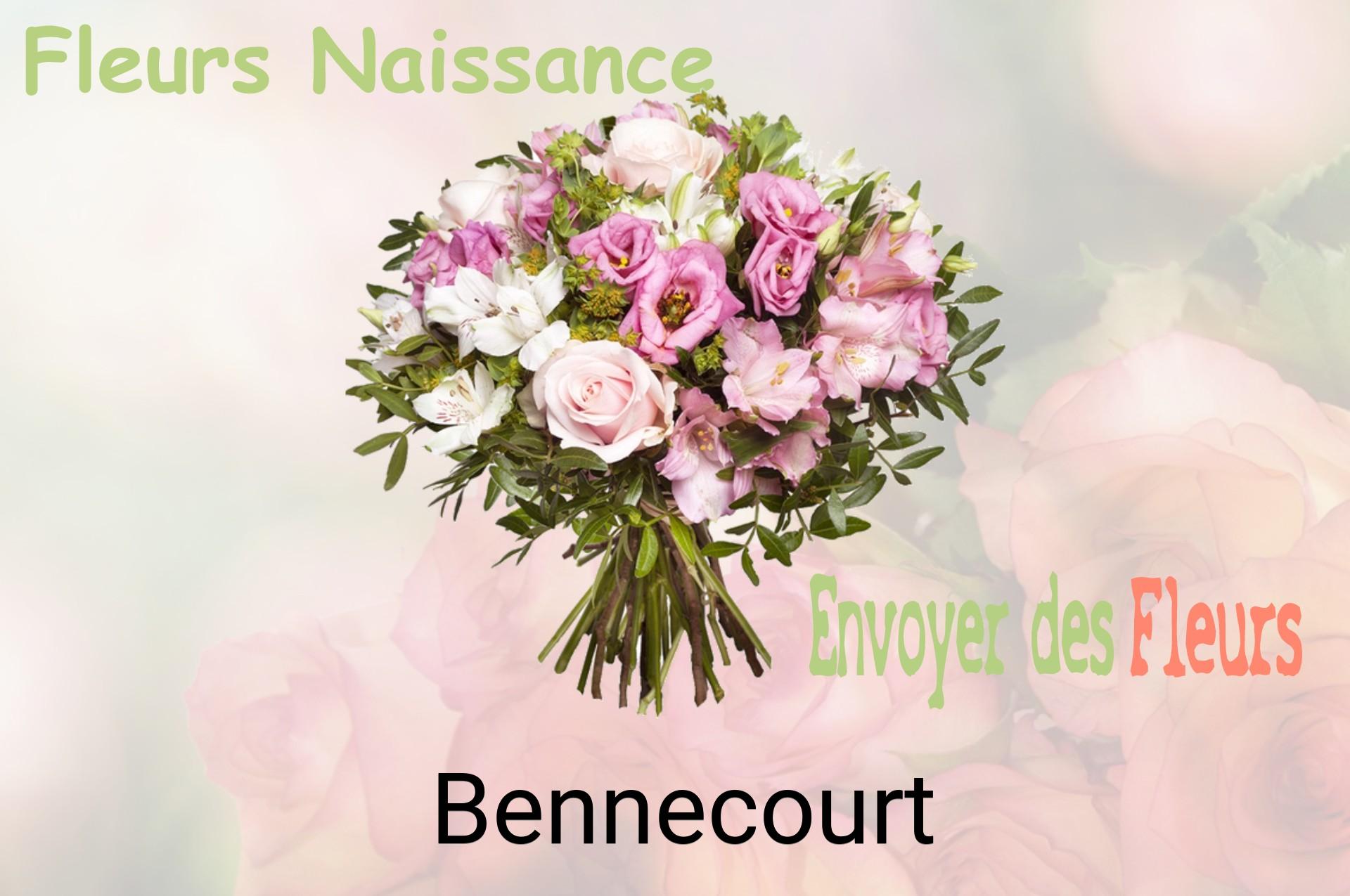 Bouquet de fleurs de naissance livré à Bennecourt